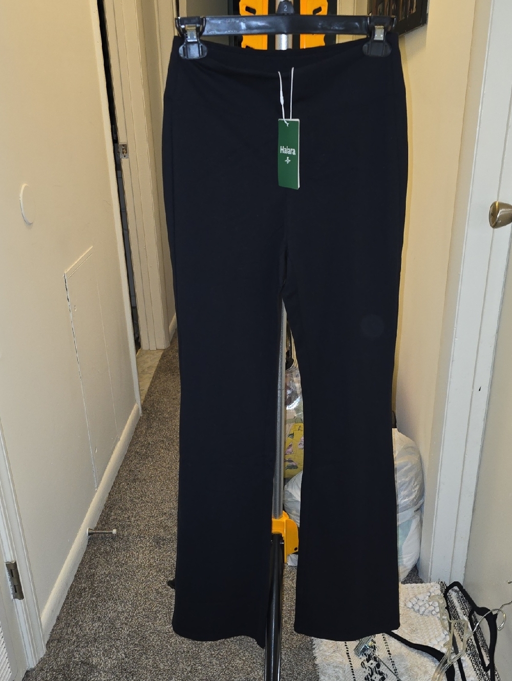 HALARA Black XS Tall Knit Pants - Sleek Flared Style